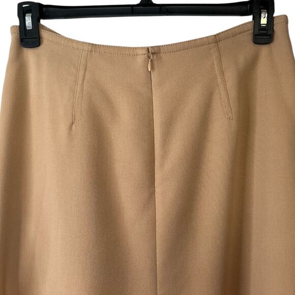 ANN TAYLOR Belted Wrap Midi Skirt in Tan Women's Size 10 - Picture 6 of 10